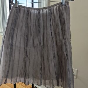 NIC+ZOE Sheer Gray A-Line Skirt